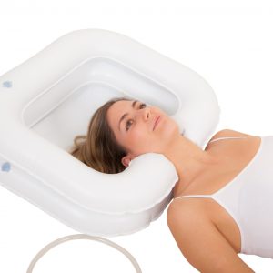 lavacabezas hinchable para personas encamadas